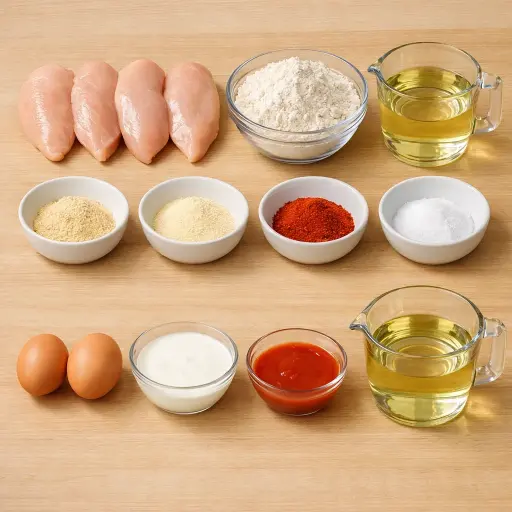 Ingredients for Homestyle Southern Fried Chicken