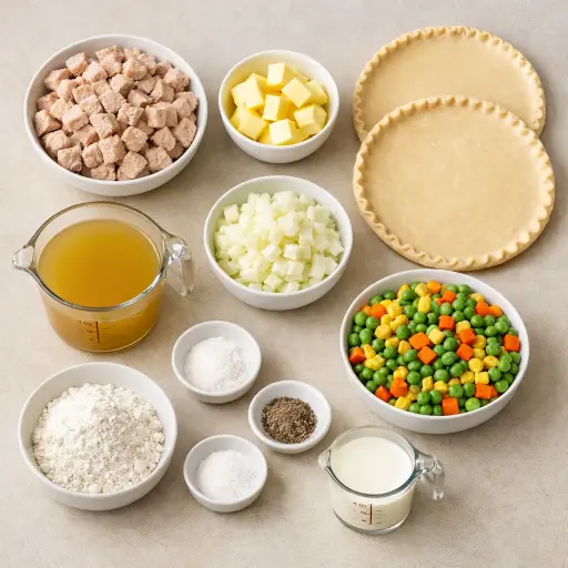 Ingredients for Homestyle Turkey Pot Pie