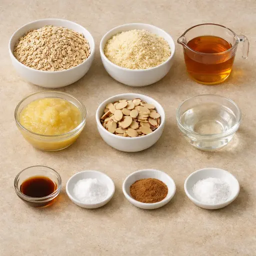 Ingredients for Honey Almond Oat Cookies
