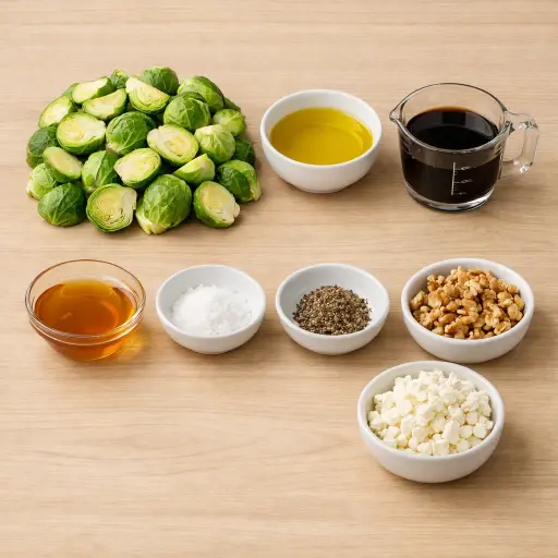 Ingredients for Honey-Balsamic Roasted Brussels Sprouts