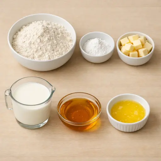 Ingredients for Honey Butter Biscuits