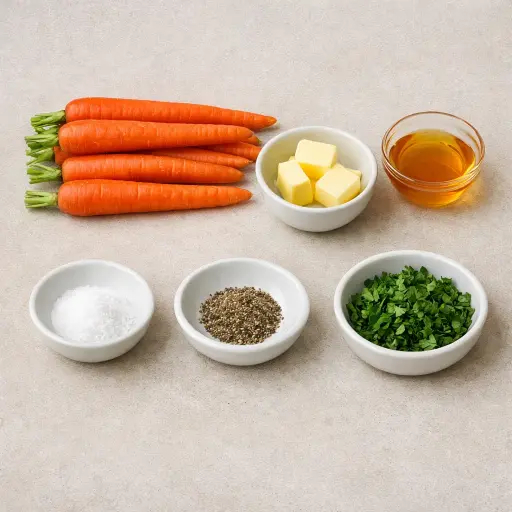Ingredients for Honey-Butter Glazed Carrots