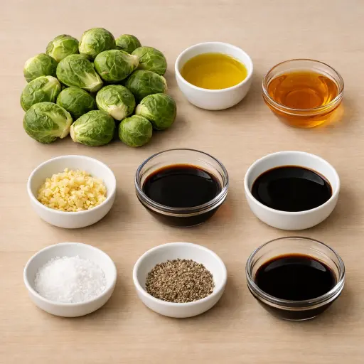 Ingredients for Honey Garlic Glazed Brussel Sprouts
