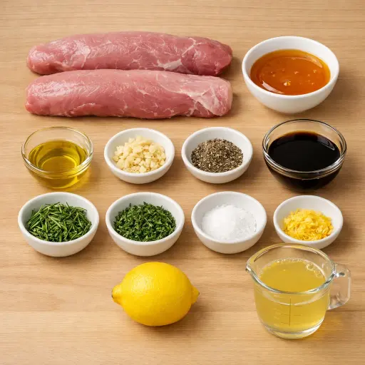 Ingredients for Honey Garlic Pork Tenderloin