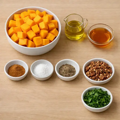 Ingredients for Honey Glazed Butternut Squash