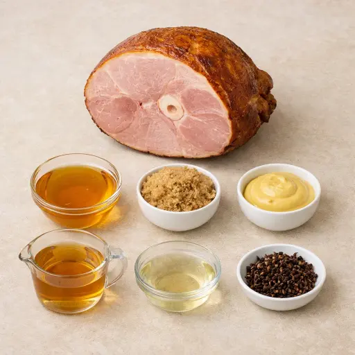 Ingredients for Honey-Glazed Ham with Cloves