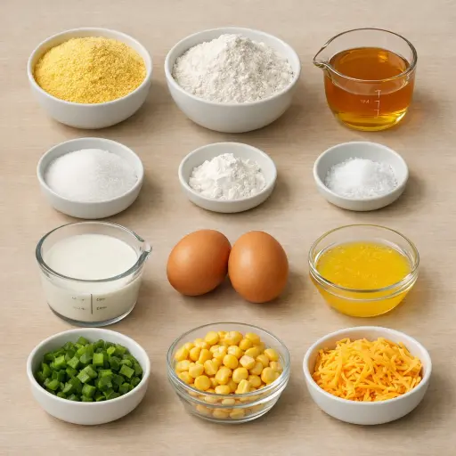 Ingredients for Honey Jalapeño Corn Bread