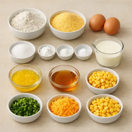 Ingredients for Honey Jalapeño Cornbread