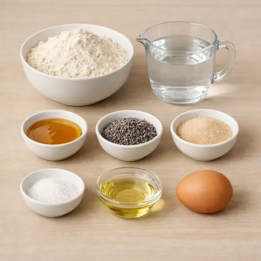 Ingredients for Honey Lavender Bagels
