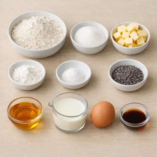 Ingredients for Honey Lavender Biscuits