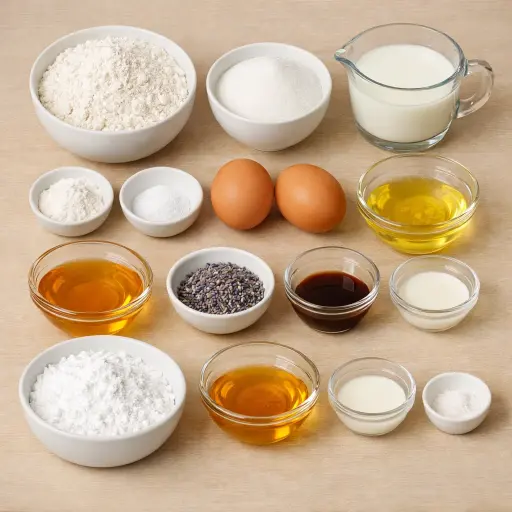 Ingredients for Honey Lavender Doughnuts