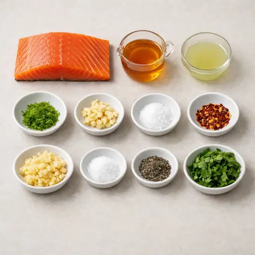 Ingredients for Honey Lime Glazed Baked Salmon