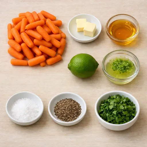 Ingredients for Honey-Lime Glazed Carrots