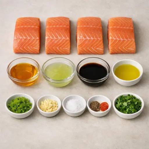 Ingredients for Honey Lime Glazed Salmon