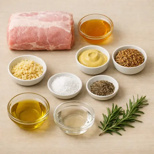 Ingredients for Honey Mustard Garlic Pork Roast