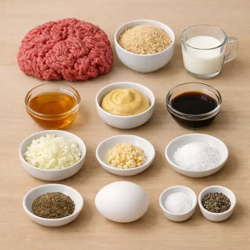 Ingredients for Honey-Mustard Glazed Meatloaf