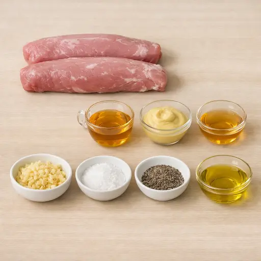 Ingredients for Honey Mustard Glazed Pork Tenderloin