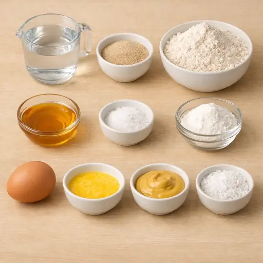 Ingredients for Honey Mustard Pretzels