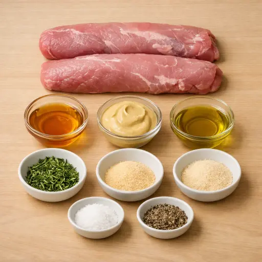 Ingredients for Honey Mustard Roasted Pork Tenderloin