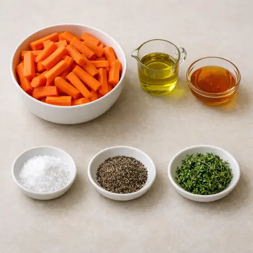 Ingredients for Honey Roasted Carrots