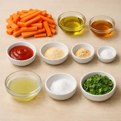 Ingredients for Honey Sriracha Glazed Carrots