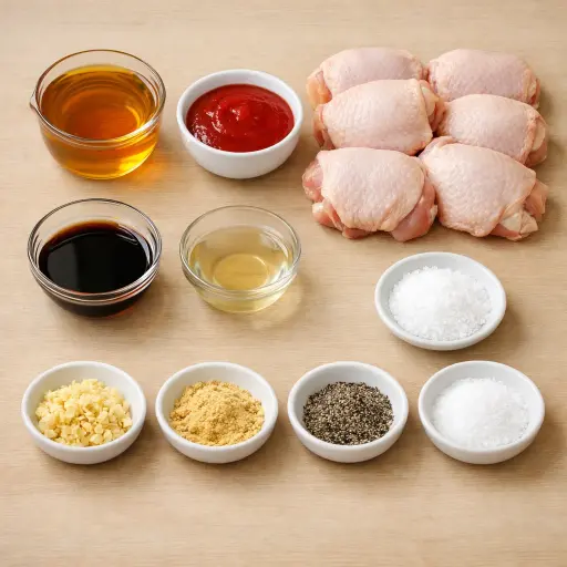 Ingredients for Honey Sriracha Grilled Chicken Thighs