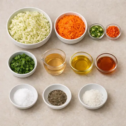 Ingredients for Hot Pepper Slaw