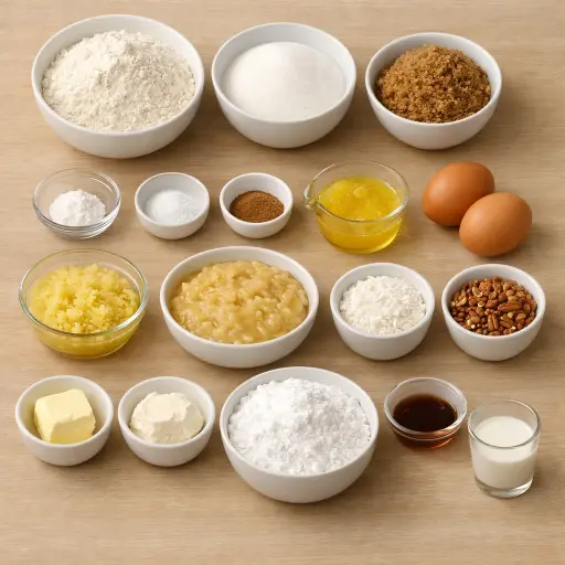 Ingredients for Hummingbird Cake Delight