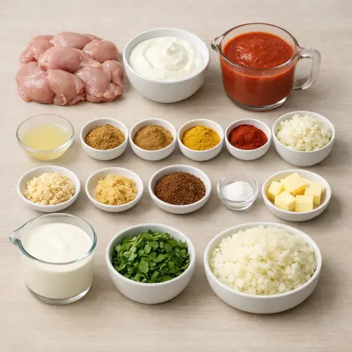 Ingredients for Indian Butter Chicken