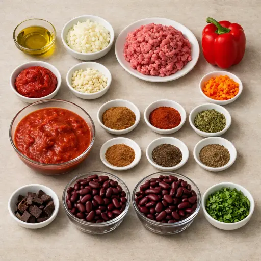 Ingredients for Inferno Chili Con Carne