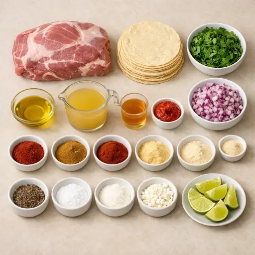 Ingredients for Instant Pot Pulled Pork Tacos