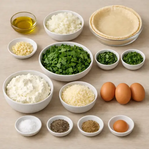 Ingredients for Italian Herb & Ricotta Easter Pie