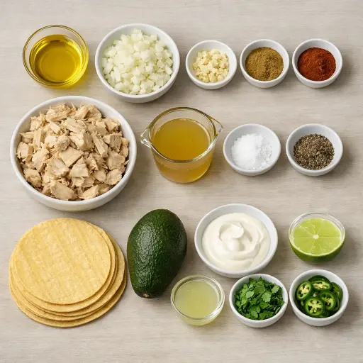 Ingredients for Jackfruit Tacos with Avocado Crema