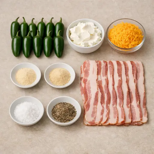 Ingredients for Jalapeño Poppers