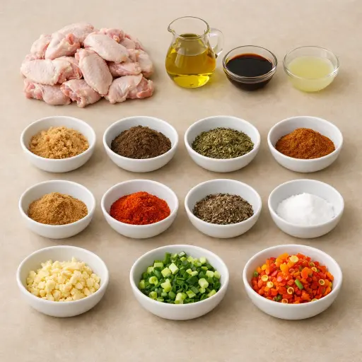Ingredients for Jamaican Jerk Chicken Wings