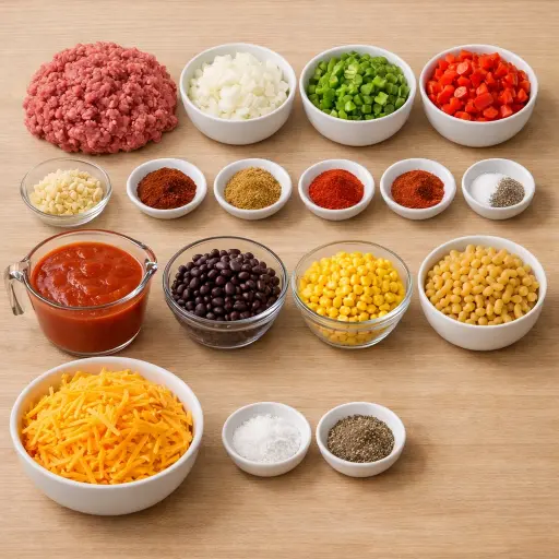 Ingredients for Johnny Marzetti Mexicali