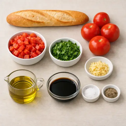 Ingredients for July: Tomato Basil Bruschetta