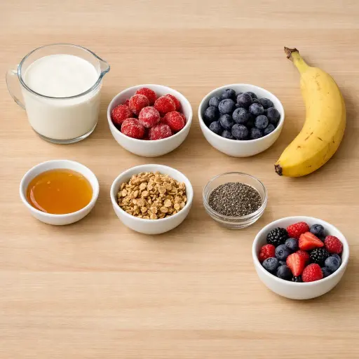 Ingredients for Kefir Smoothie Bowls