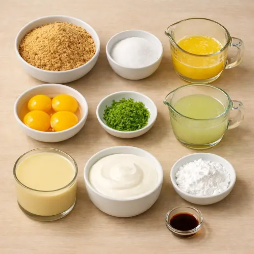 Ingredients for Key Lime Pie