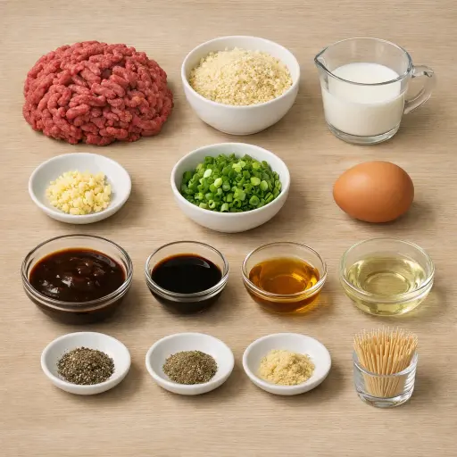 Ingredients for Korean BBQ Meatballs