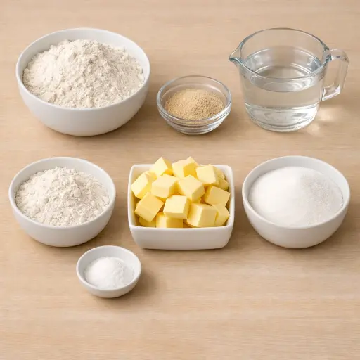 Ingredients for Kouign-Amann Tartlets
