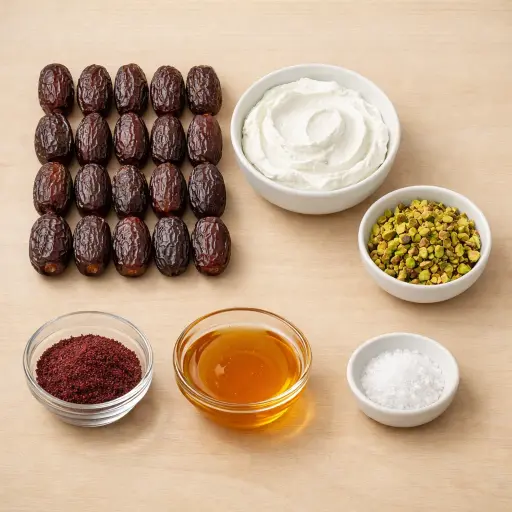 Ingredients for Labneh Stuffed Dates