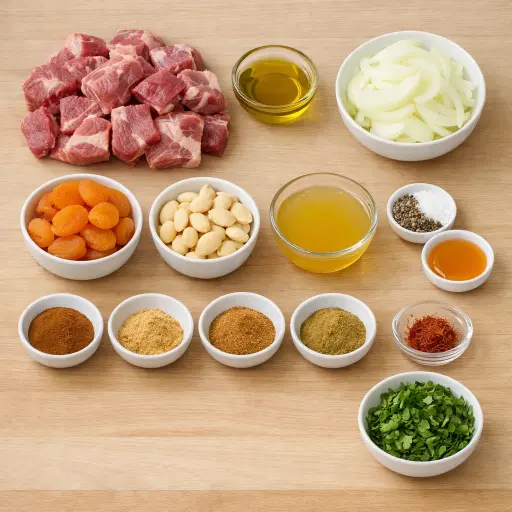 Ingredients for Lamb Tagine (Morocco)