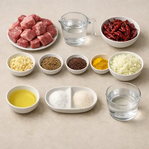 Ingredients for Lava Lamb Vindaloo