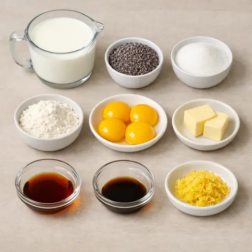 Ingredients for Lavender Lemon Pastry Cream
