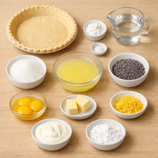 Ingredients for Lavender Lemon Pie