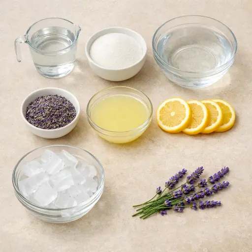 Ingredients for Lavender Lemonade