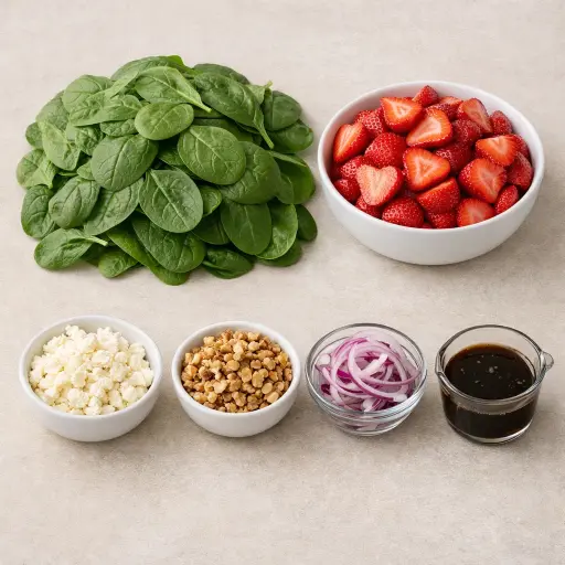 Ingredients for Leafy Strawberry Delight