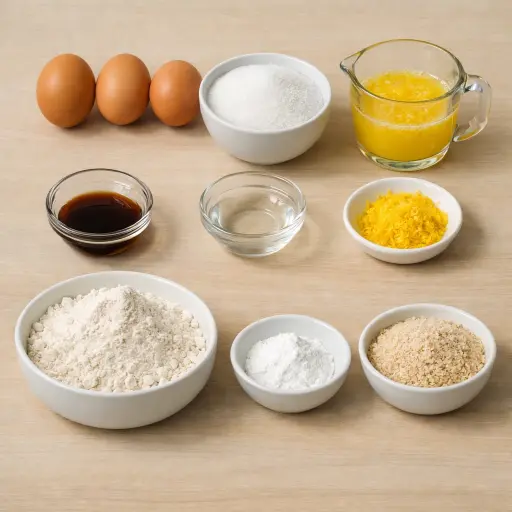 Ingredients for Lemon Almond Pizzelle