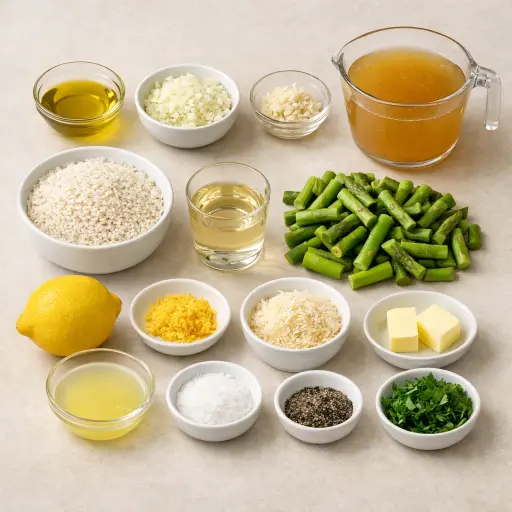 Ingredients for Lemon Asparagus Risotto